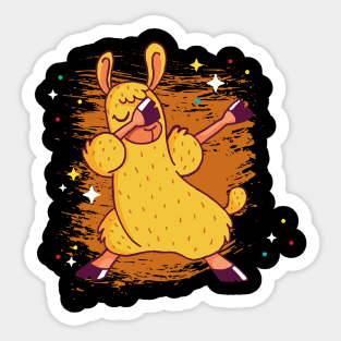 Dabing llama Design Birthday Gift Funny Sticker